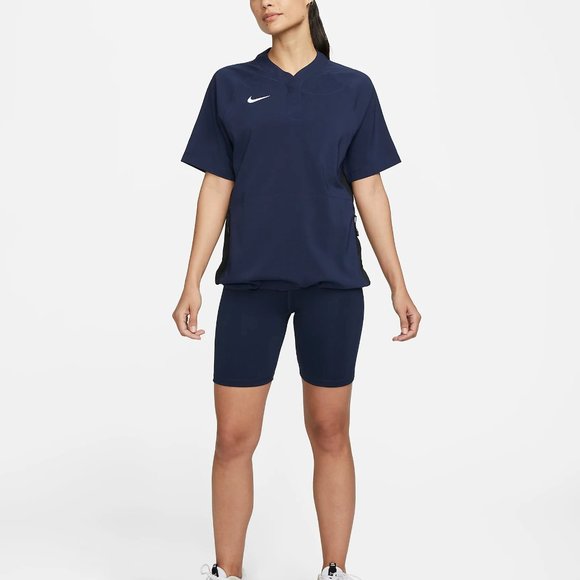 Womens Nike Vented Lightweight Short Sleeve Softball Wind Shirt AV6696-419 Sz L - Picture 6 of 9